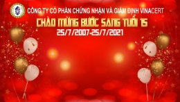 Chào mừng VinaCert bước sang tuổi 15