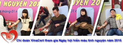 Chi đoàn VinaCert tham gia Ngày hội hiến máu tình nguyện năm 2015