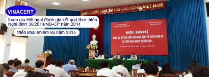 VinaCert tham gia Hội nghị đánh giá kết quả thực hiện Nghị định 36/2014/NĐ-CP năm 2014, triển khai nhiệm vụ năm 2015