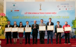 Công ty VinaCert và Tổng Giám đốc Nguyễn Hữu Dũng được vinh danh tại Lễ tôn vinh và trao tặng Danh hiệu “Chất lượng Vàng thủy sản Việt Nam 2017”