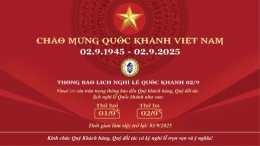 Thông báo lịch nghỉ lễ Quốc khánh 02/09/2025